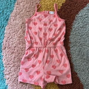 Splendid Terry Cloth Girls Heart Romper
